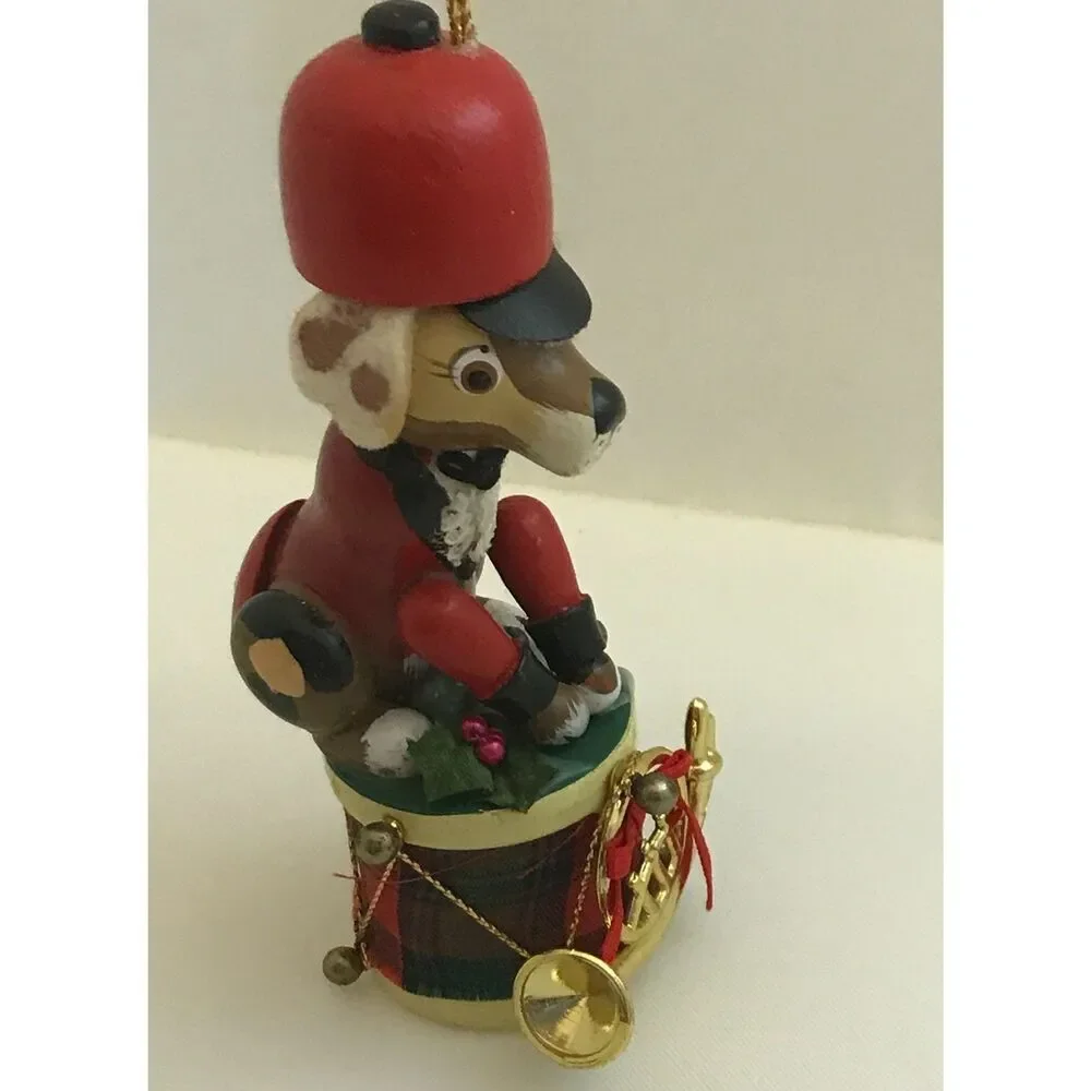 #2849 Soldier Dog Christmas ornament  4.5 X 1.75